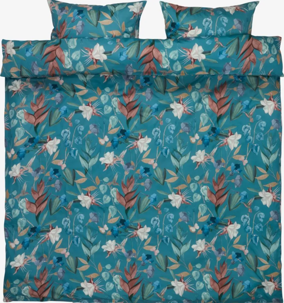 BERTHAPlusParure de lit Satin BERTHA 240x220 bleu