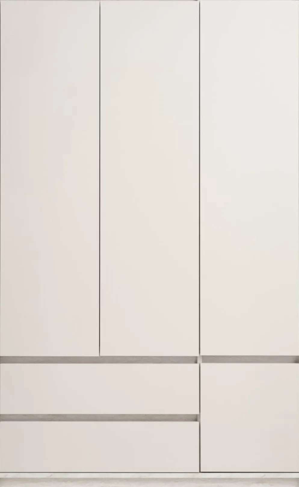 BILLUNDArmoire BILLUND 119x193 4 portes 2 tir. colo travertin/beige