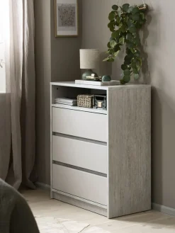 BILLUNDCommode 3 tiroirs BILLUND coloris travertin/beige