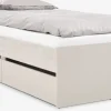 BILLUNDLit avec rangement BILLUND 90x200 coloris travertin/beige