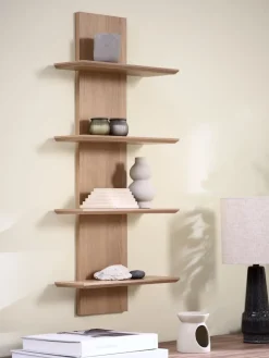 BORUMÉtagère murale BORUM 4 tablettes coloris chêne naturel