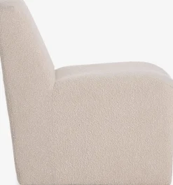 BULLERUPFauteuil lounge BULLERUP tissu teddy blanc cassé