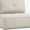 DAGSTRUPPouf DAGSTRUP a/dossier tissu beige