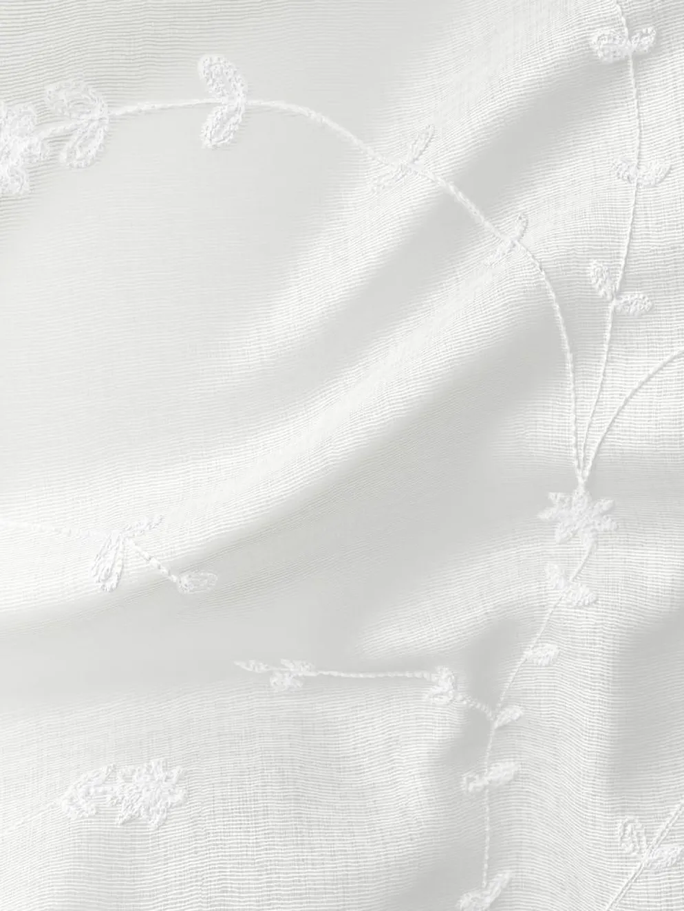 DOLMARideau DOLMA 1x140x245 broderie blanc cassé