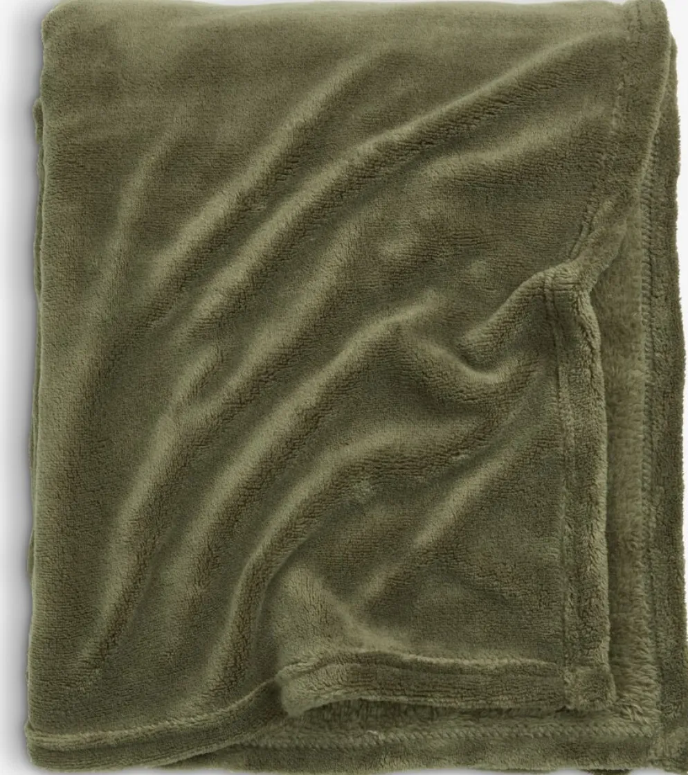 DRAGEHODEPlaid en polaire DRAGEHODE 140x200 olive foncé