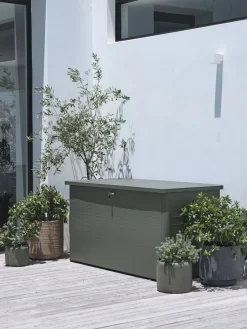 DREJETCoffre à coussins DREJET l160xH83xP79 gris anthracite