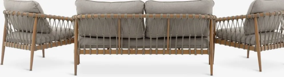 DRUMMEHOLMEnsemble lounge DRUMMEHOLM 5 personnes naturel