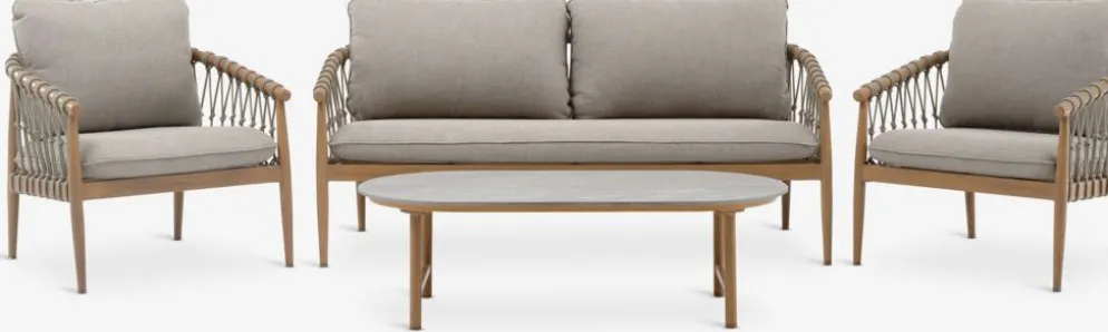 DRUMMEHOLMEnsemble lounge DRUMMEHOLM 5 personnes naturel