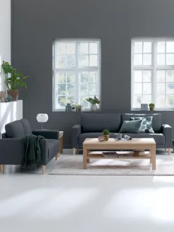 EGENSECanapé EGENSE 3 places tissu gris foncé