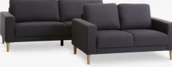 EGENSECanapé EGENSE 3 places tissu gris foncé
