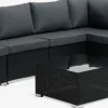 EGEnsemble lounge modulable EG 6 personnes noir