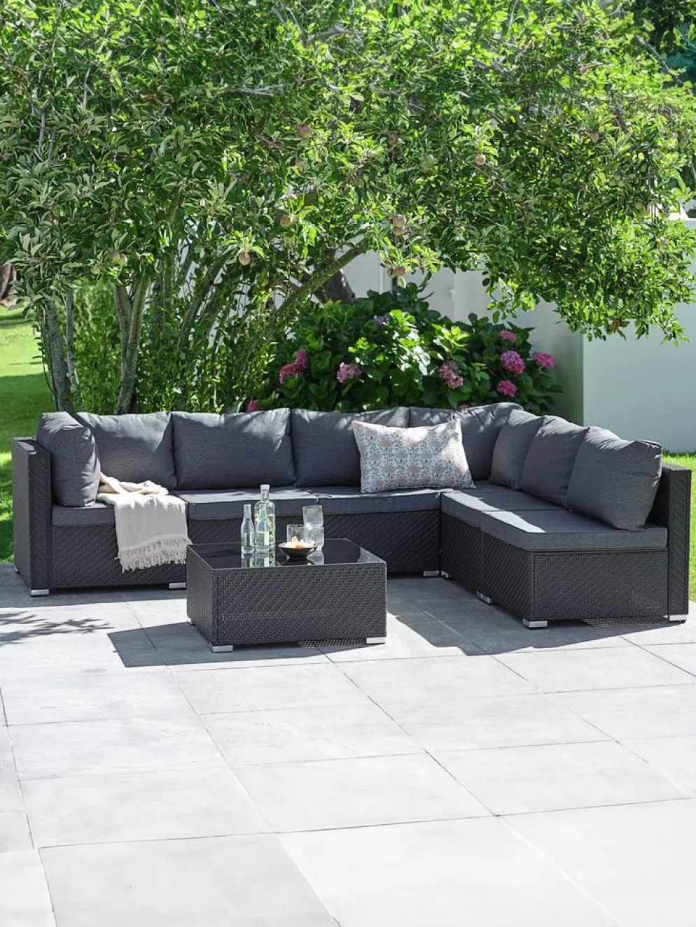 EGEnsemble lounge modulable EG 6 personnes noir