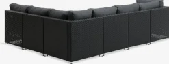 EGEnsemble lounge modulable EG 6 personnes noir