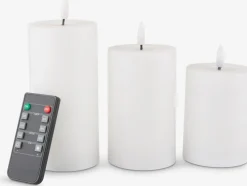 EIDEBougie pilier LED EIDE 3pcs/pqt a/télécommande