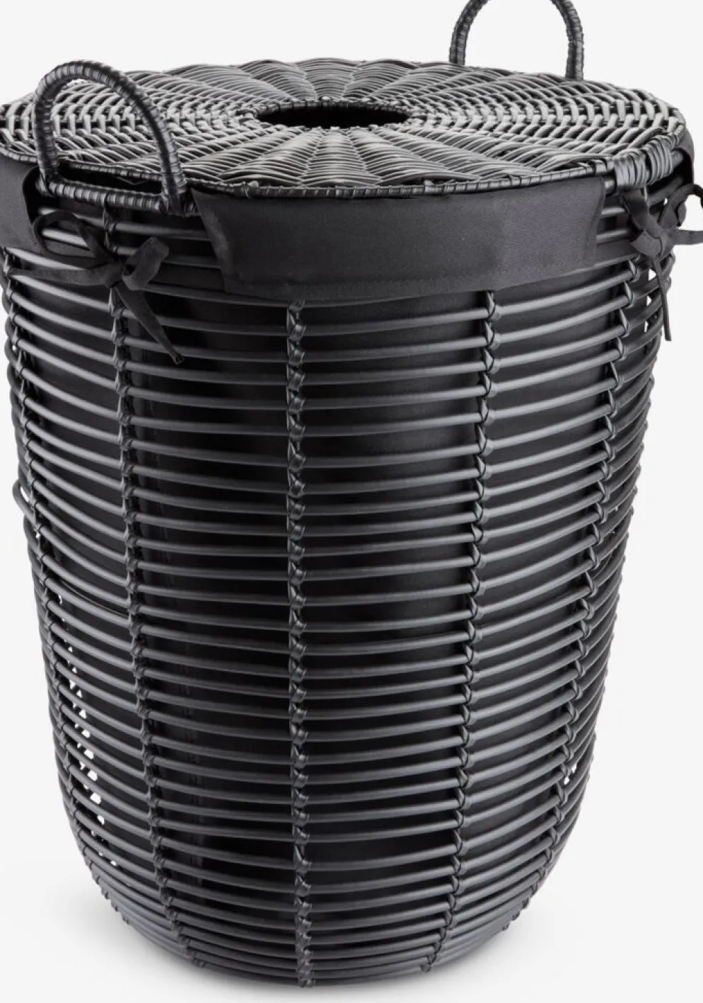 ELIFPanier à linge ELIF Ø40xH56cm noir a/couvercle