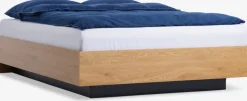 ELLINGECadre de lit ELLINGE 140x190 a/rangement coloris chêne chaud