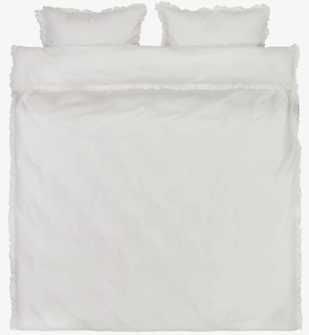 ELMAGoldParure de lit ELMA coton lavé 240x220 blanc