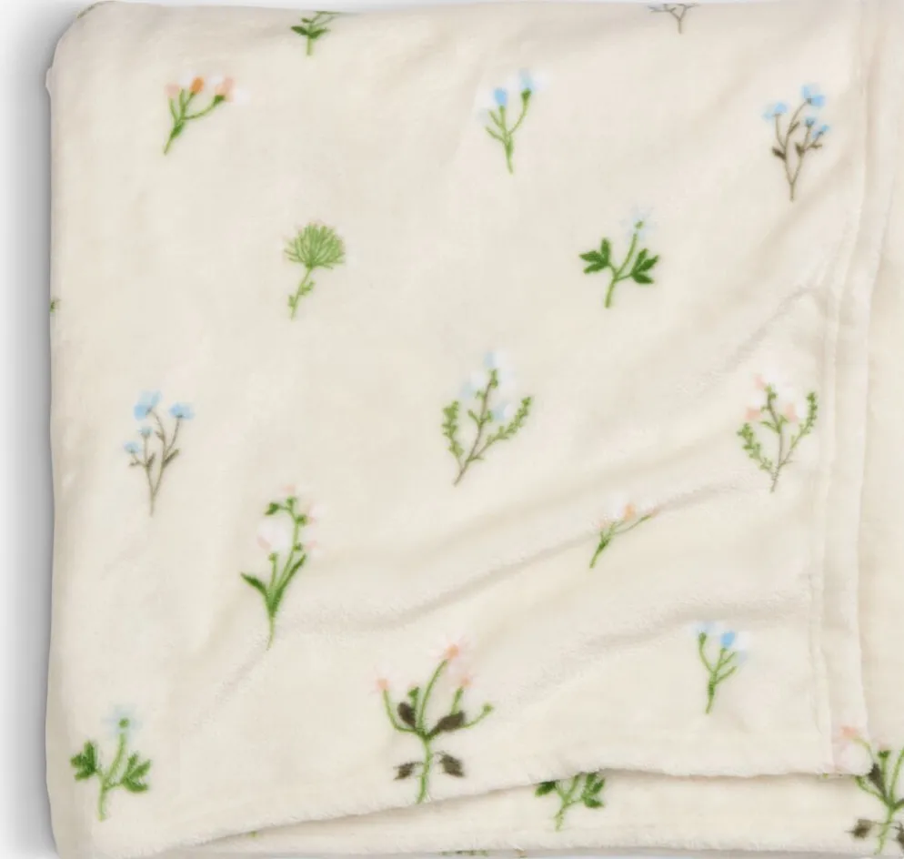 ENGSOLEIPlaid en polaire ENGSOLEI 130x170 blanc/vert
