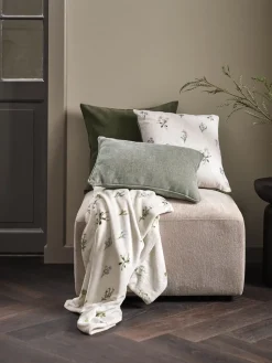 ENGSOLEIPlaid en polaire ENGSOLEI 130x170 blanc/vert
