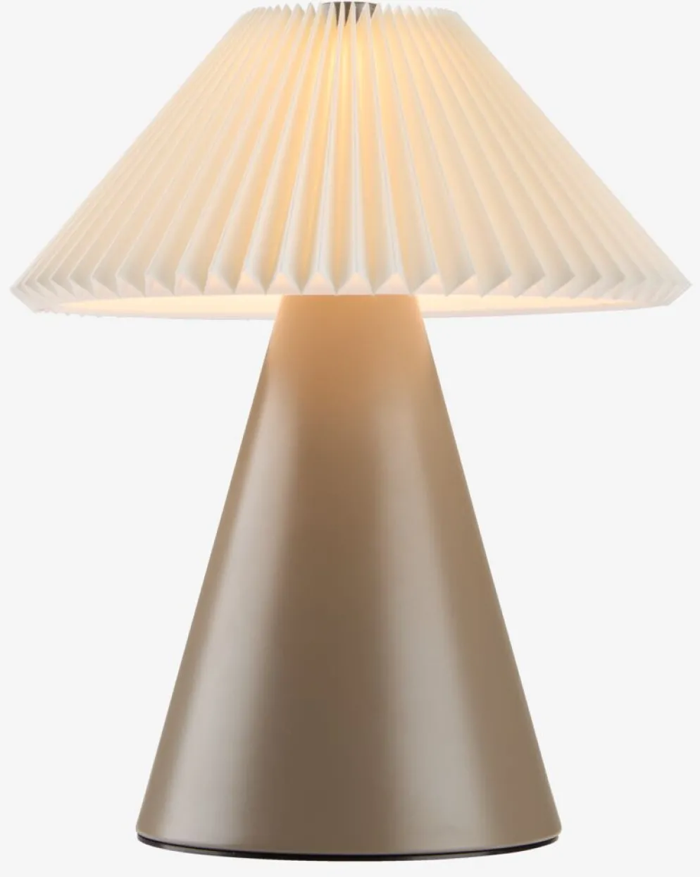 ESMUNDLampe à piles ESMUND Ø17xH20cm brun/blanc a/minuterie