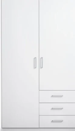 FANDRUPArmoire FANDRUP 97x176 2 portes 3 tiroirs blanc