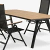 FAUSING + BREDSTENFAUSING L220 table naturel + 4 BREDSTEN chaises noir