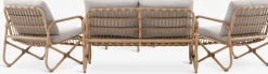 FJANDEnsemble lounge FJAND 4 personnes bambou naturel