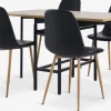 FOLDINGBRO + JONSTRUPFOLDINGBRO L130 table coloris chêne +4 JONSTRUP chaises noir
