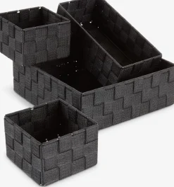 FOLKELot de paniers FOLKE 4pcs/lot noir