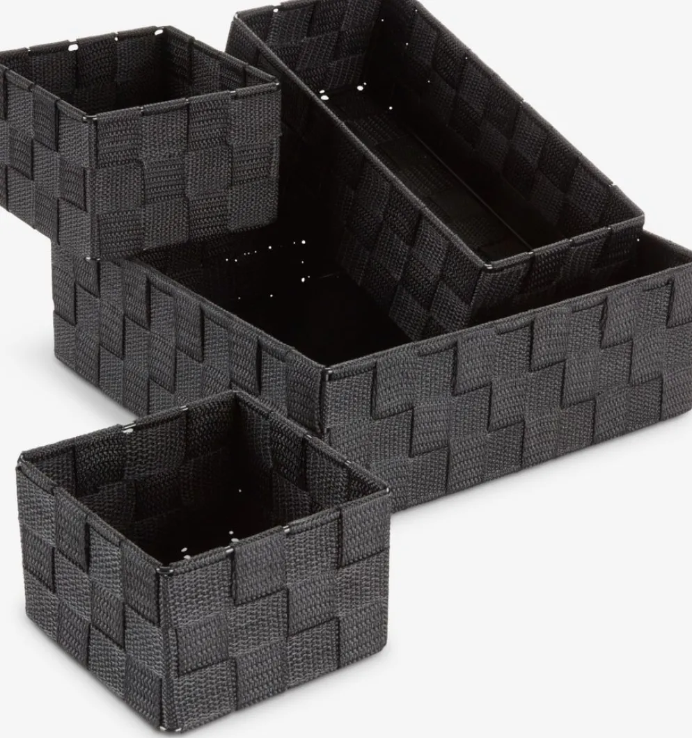 FOLKELot de paniers FOLKE 4pcs/lot noir