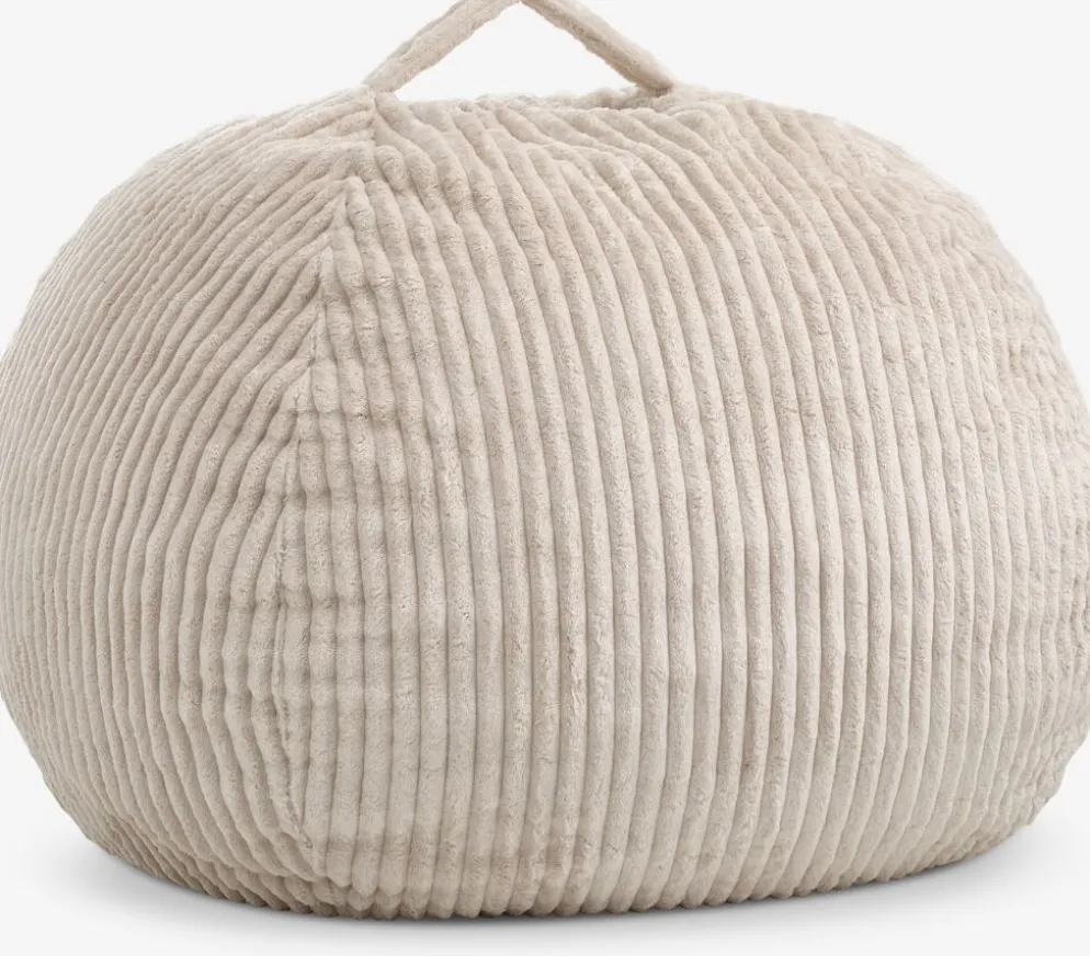 FOULUMPouf poire FOULUM 109x80x109 tissu velours côtelé beige