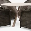 FUGLSAND + GAMMELBYFUGLSAND Ø120 table bois dur + 4 GAMMELBY chaise gris