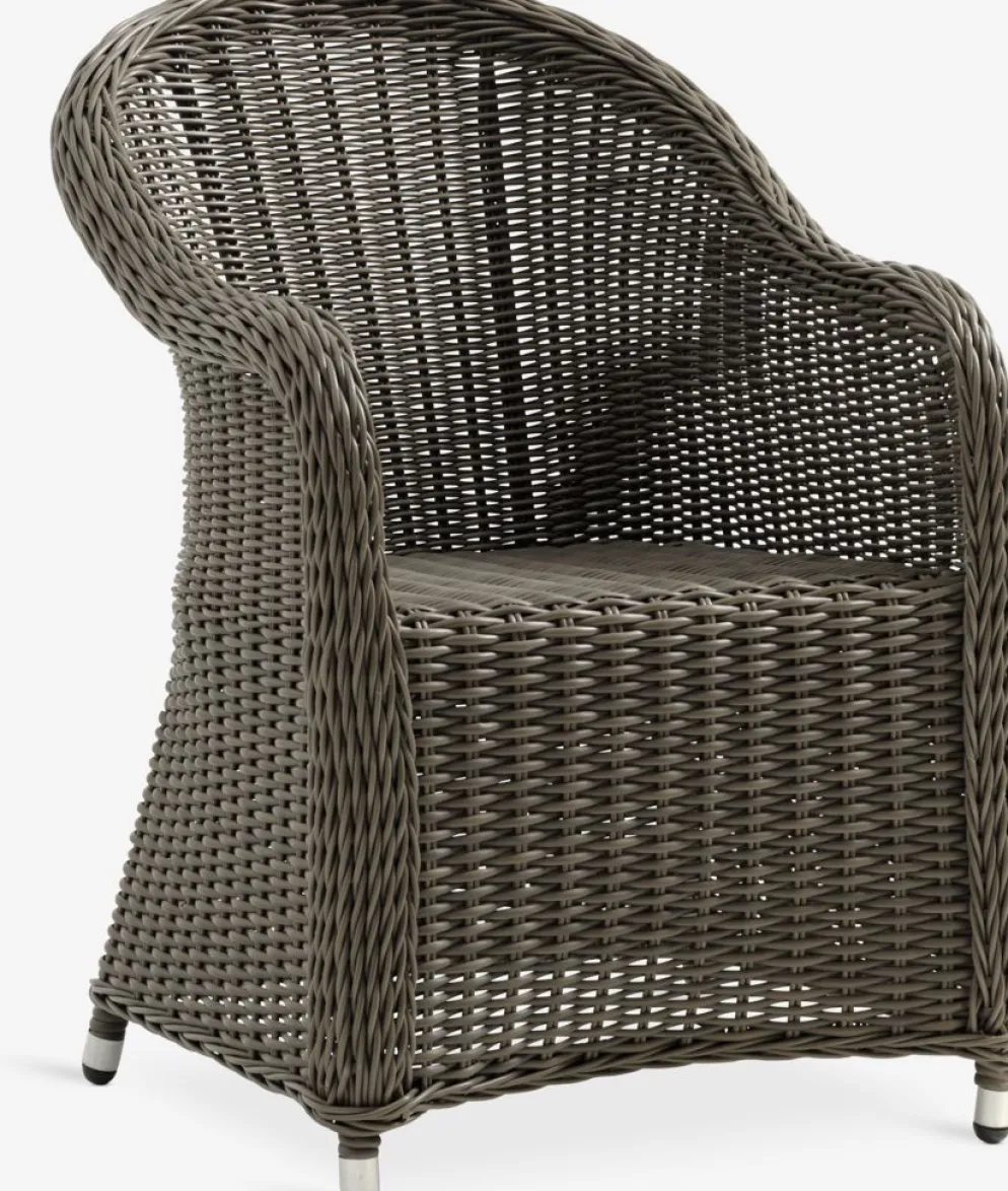 FUGLSAND + GAMMELBYFUGLSAND Ø120 table bois dur + 4 GAMMELBY chaise gris