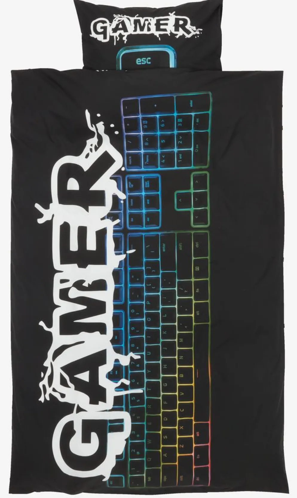 GAMINGPlusParure de lit GAMING 140x200 noir
