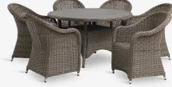 GAMMELBYGAMMELBY Ø130 table + 4 GAMMELBY chaises gris