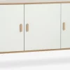 GAMTOFTEBuffet GAMTOFTE 3 portes coloris chêne chaud/blanc