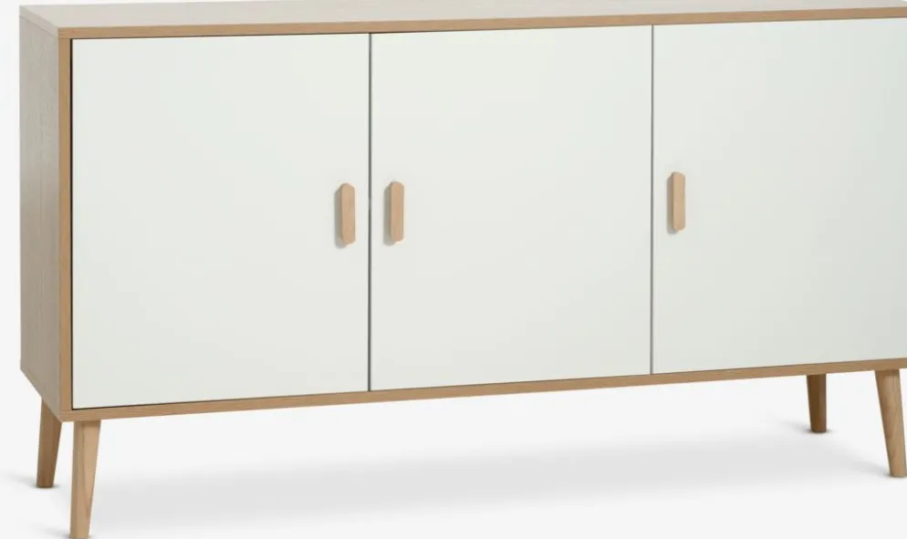 GAMTOFTEBuffet GAMTOFTE 3 portes coloris chêne chaud/blanc