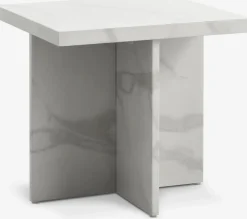 GANDRUPBout de canapé GANDRUP 45x45 coloris marbre blanc