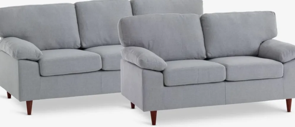 GEDVEDCanapé GEDVED 2 places tissu gris clair
