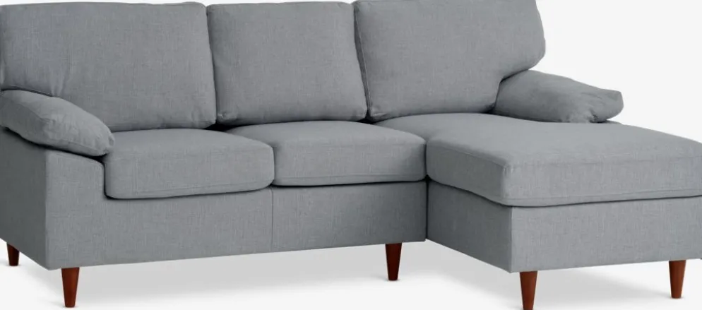 GEDVEDCanapé GEDVED méridienne tissu gris clair