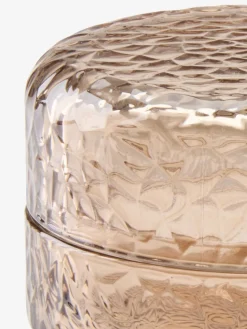GENEVADBoîte de rangement GENEVAD Ø10xH6cm verre brun