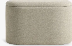 GISLEVPouf GISLEV 65x36 a/rangement tissu sable