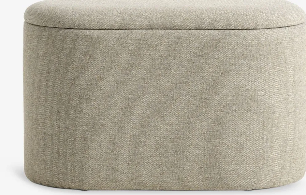 GISLEVPouf GISLEV 65x36 a/rangement tissu sable
