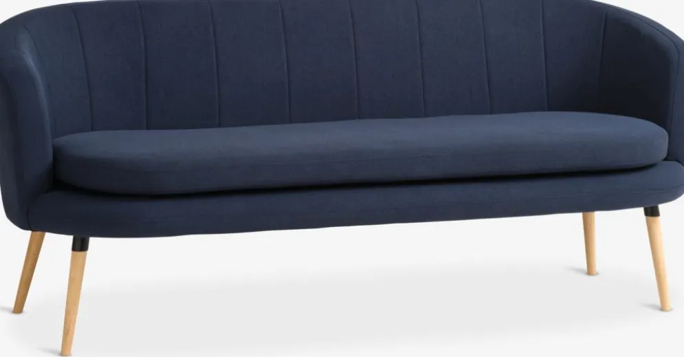 GISTRUPCanapé GISTRUP 3 places tissu bleu foncé