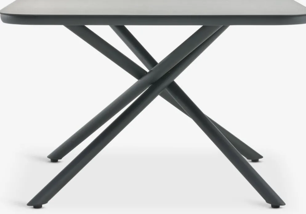 GOTHENBURG + HAGLEBUGOTHENBURG L120 table gris + 4 HAGLEBU chaises noir
