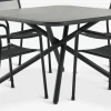 GOTHENBURG + HEMSEDALGOTHENBURG L120 table gris + 4 HEMSEDAL chaises noir