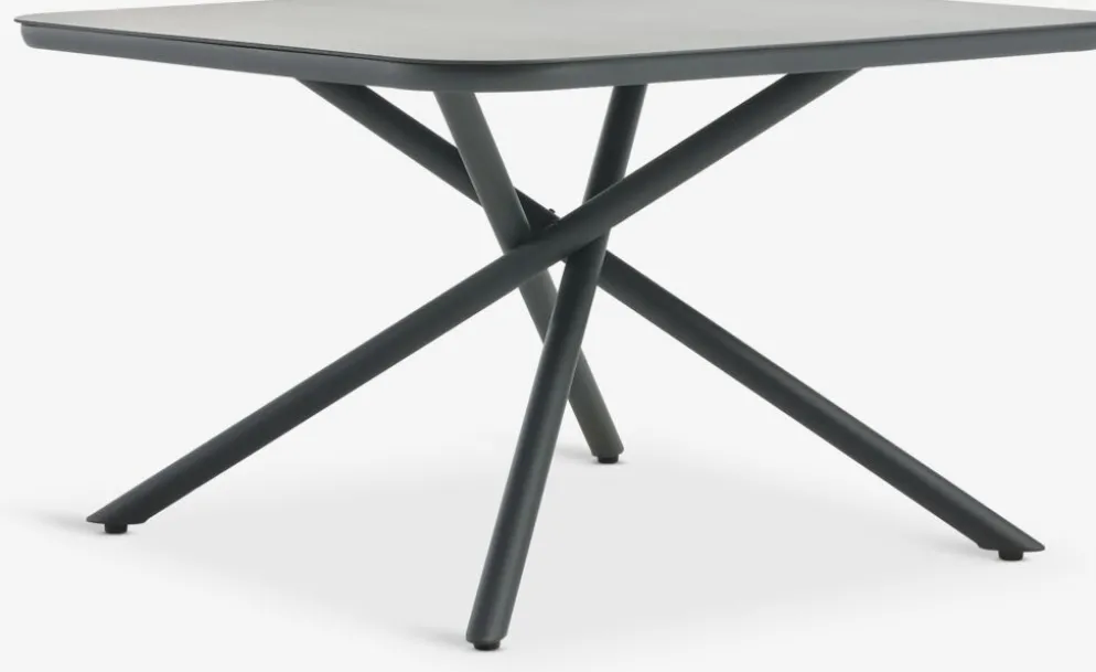 GOTHENBURG + KRISTIANSTADGOTHENBURG L120 table gris + 4 KRISTIANSTAD chaises vert