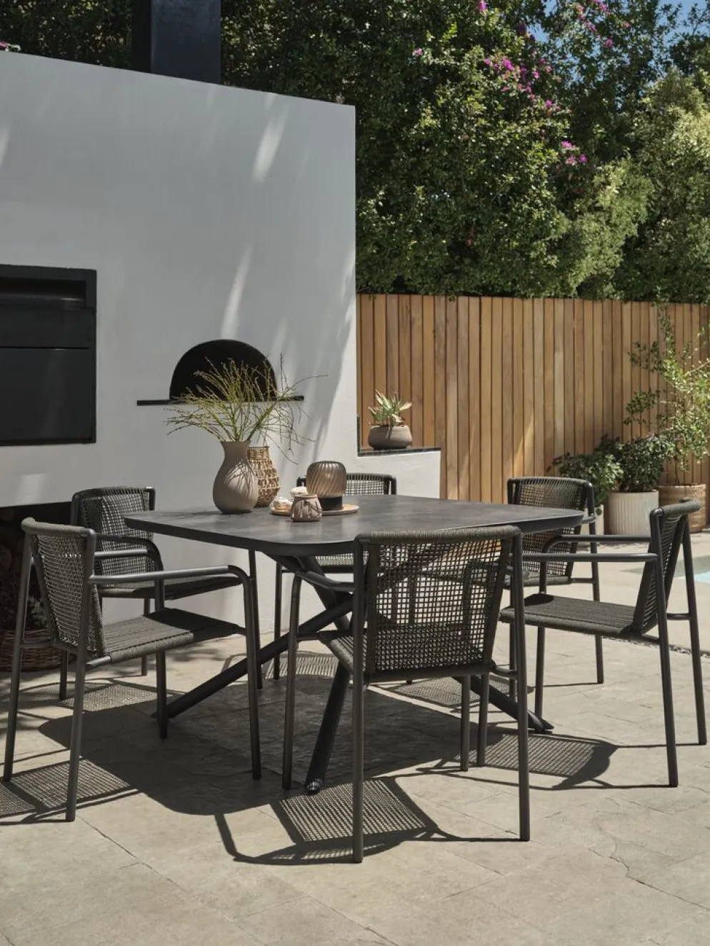 GOTHENBURG + KRISTIANSTADGOTHENBURG L120 table gris + 4 KRISTIANSTAD chaises vert