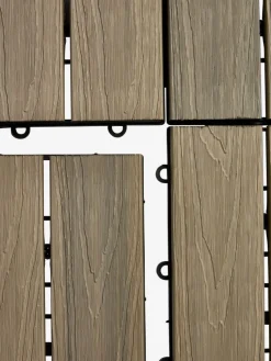 GRAVANDDalle de terrasse GRAVAND l30xL30 imitation bois gris 9pcs