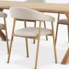 GRIBSKOV + EJSINGGRIBSKOV L230 table chêne naturel + 4 EJSING chaises beige